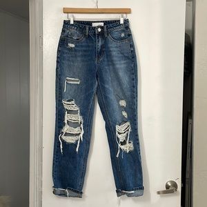 Vervet Los Angeles Jeans 25, wedgie fit, high waisted, distressed look